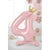 розов балон цифра 4 с корона, рожден ден, парти декорация