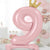 розов балон цифра 9 с корона, рожден ден, парти декорация