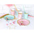 картонени чинийки в розово за бебешко парти, погача, рожден ден