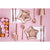 Картонени чинии звезда в блестящо розово - парти декорация