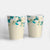 еко картонени чаши с бели и зелени цветя