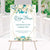 Табела "Добре Дошли" със смарагдово зелени цветя, табела за сватбено тържество, добре дошли на сватбеното тържество